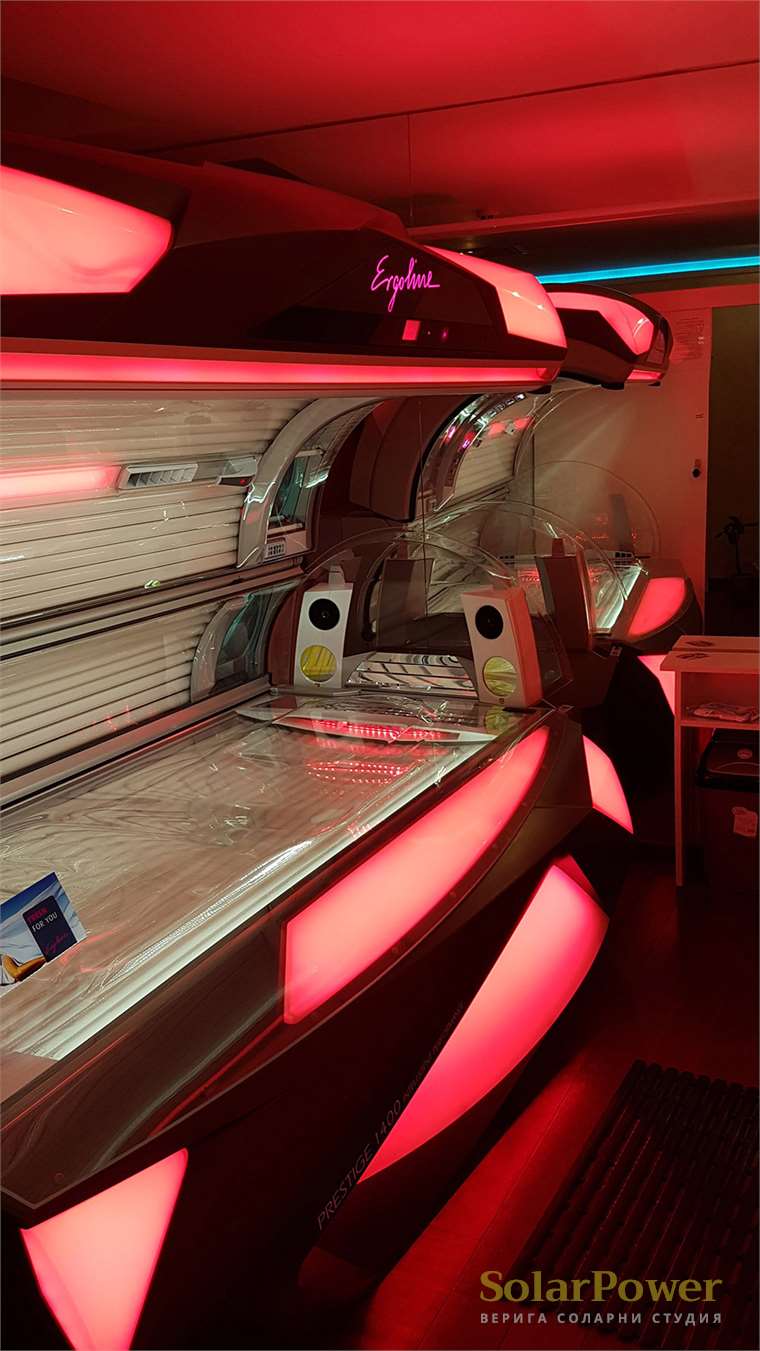 Соларно студио SolarPower Pulse Fitness & Spa Bulgaria - солариум Ergoline Prestige 1400