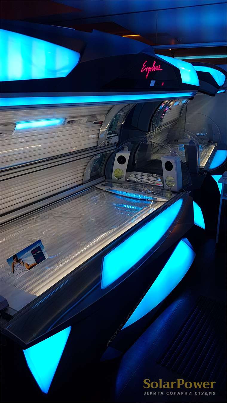 Соларно студио SolarPower Pulse Fitness & Spa Bulgaria - солариум Ergoline Prestige 1400