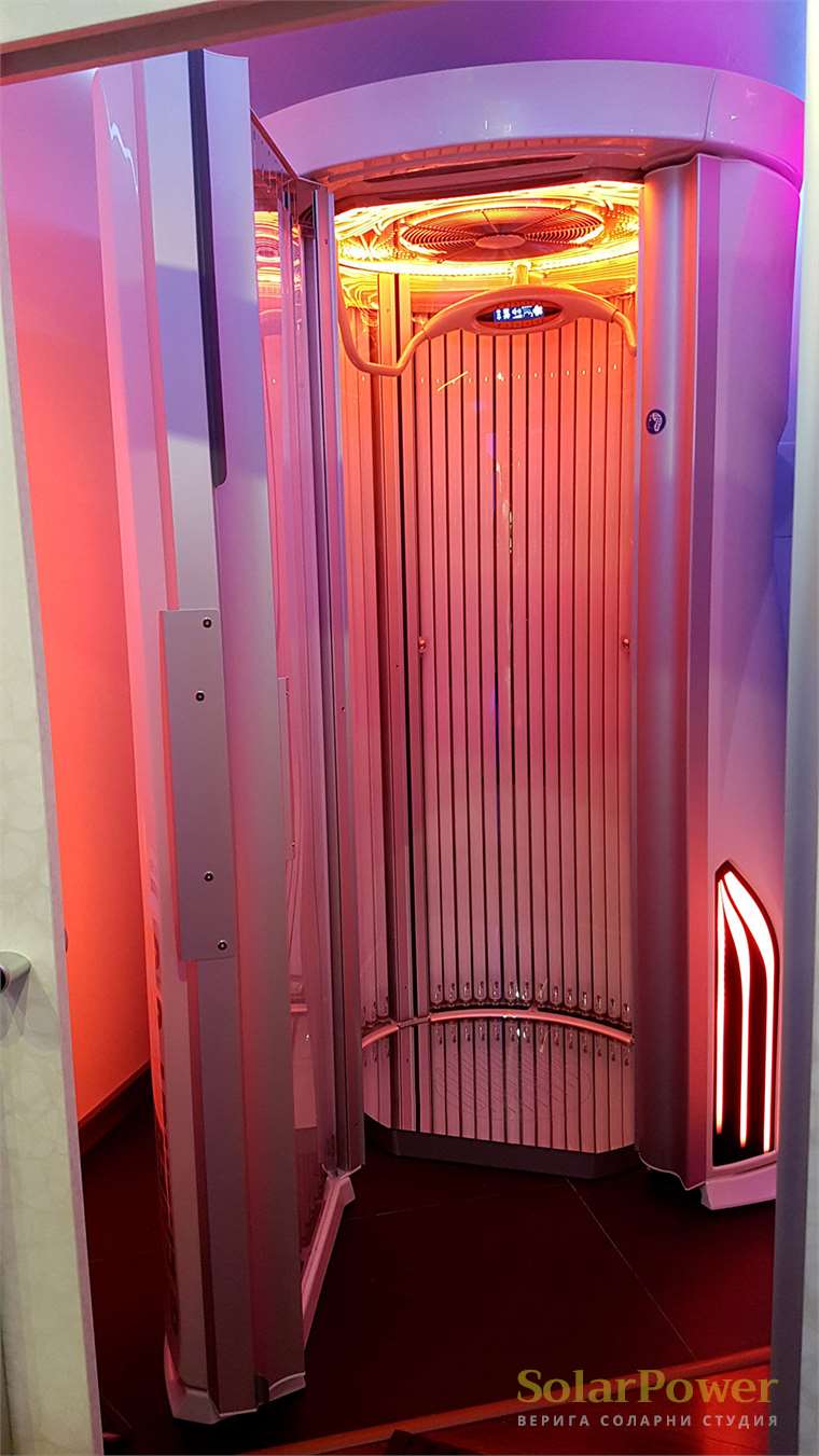 Соларно студио SolarPower Pulse Fitness & Spa Bulgaria - солариум megaSun Tower pureEnergy 5.0