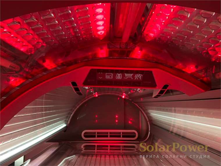 Соларно студио SolarPower Патриарх Евтимий - Солариум megaSun Porsche P9S hybridSun - Иновационна LED-базирана система SunSphere за лице - Перфектна спектрална комбинация за лице и деколте