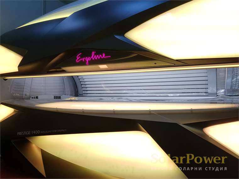 Соларно студио SolarPower Тракия – Ergoline Prestige 1400 Intelligent Performance – най-мощният хоризонтален солариум